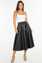 Load image into Gallery viewer, Lakelse Faux Leather Midi Skirt
