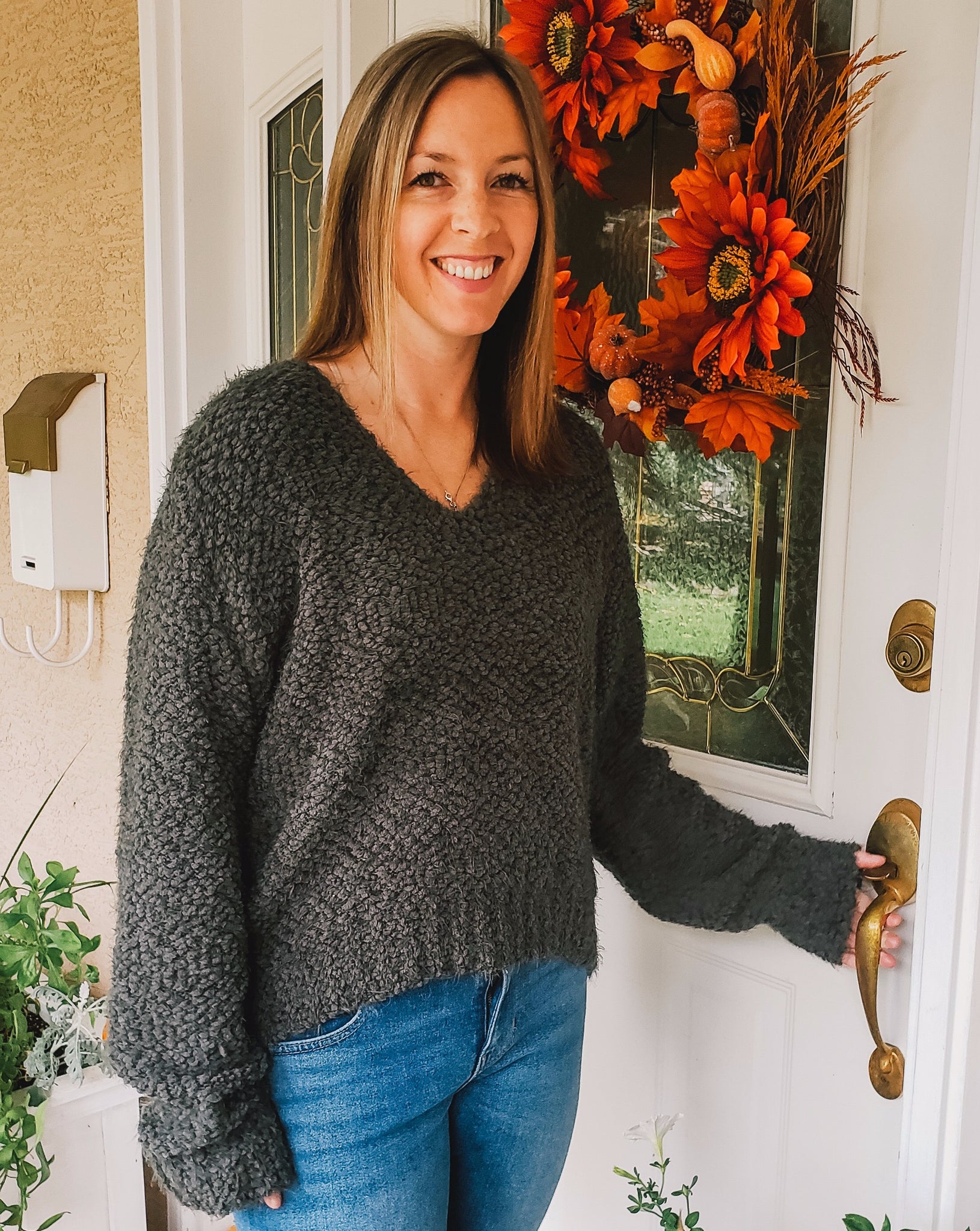 Orange popcorn outlet sweater